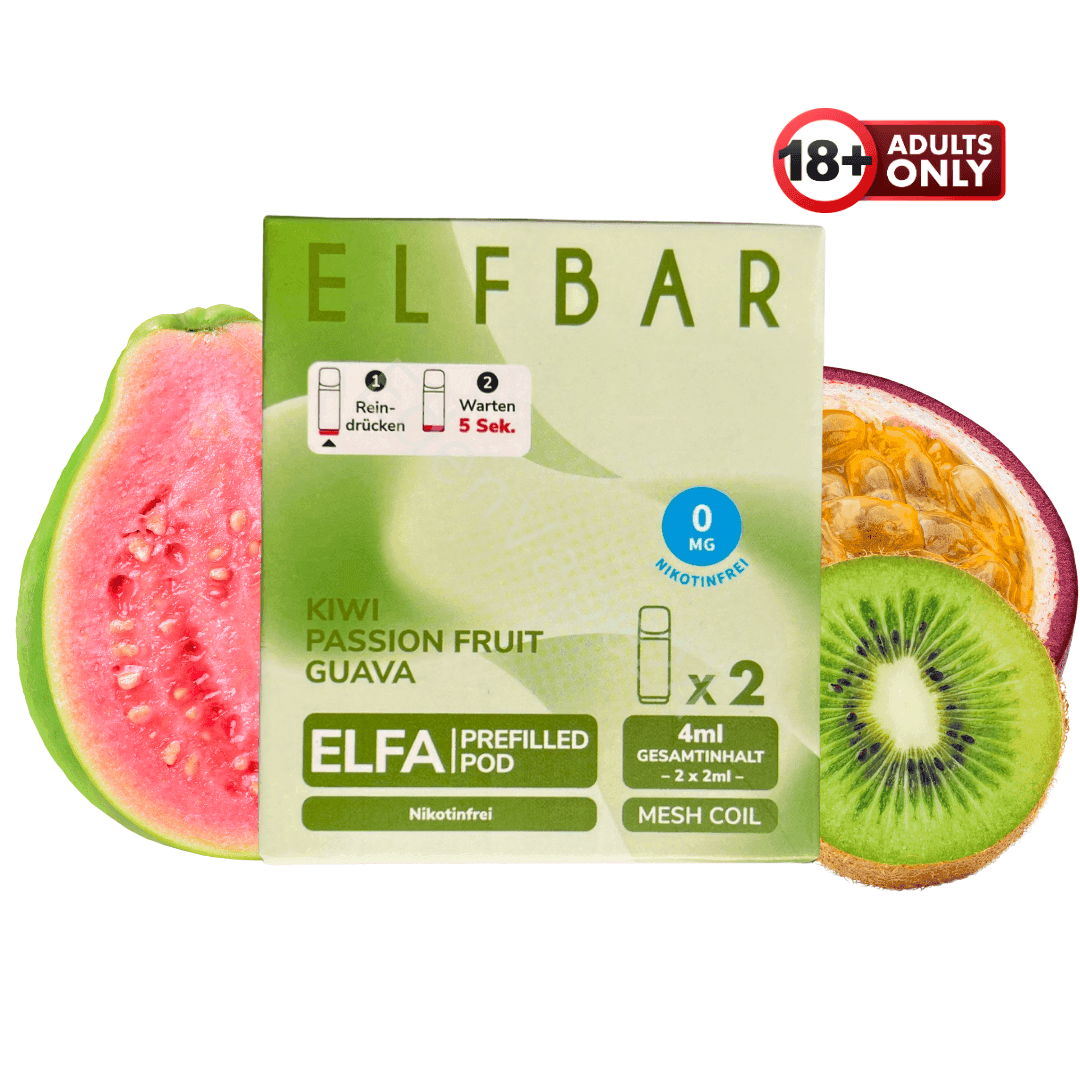 Elfbar ELFA - Kiwi Passion Fruit Guava Pods - Nikotinfrei - EdenVape24